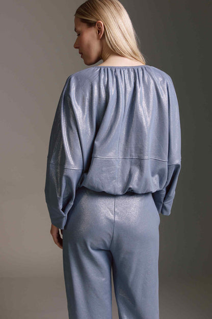 Sweatjacke Mit Tunnelzug Und Glitterprint