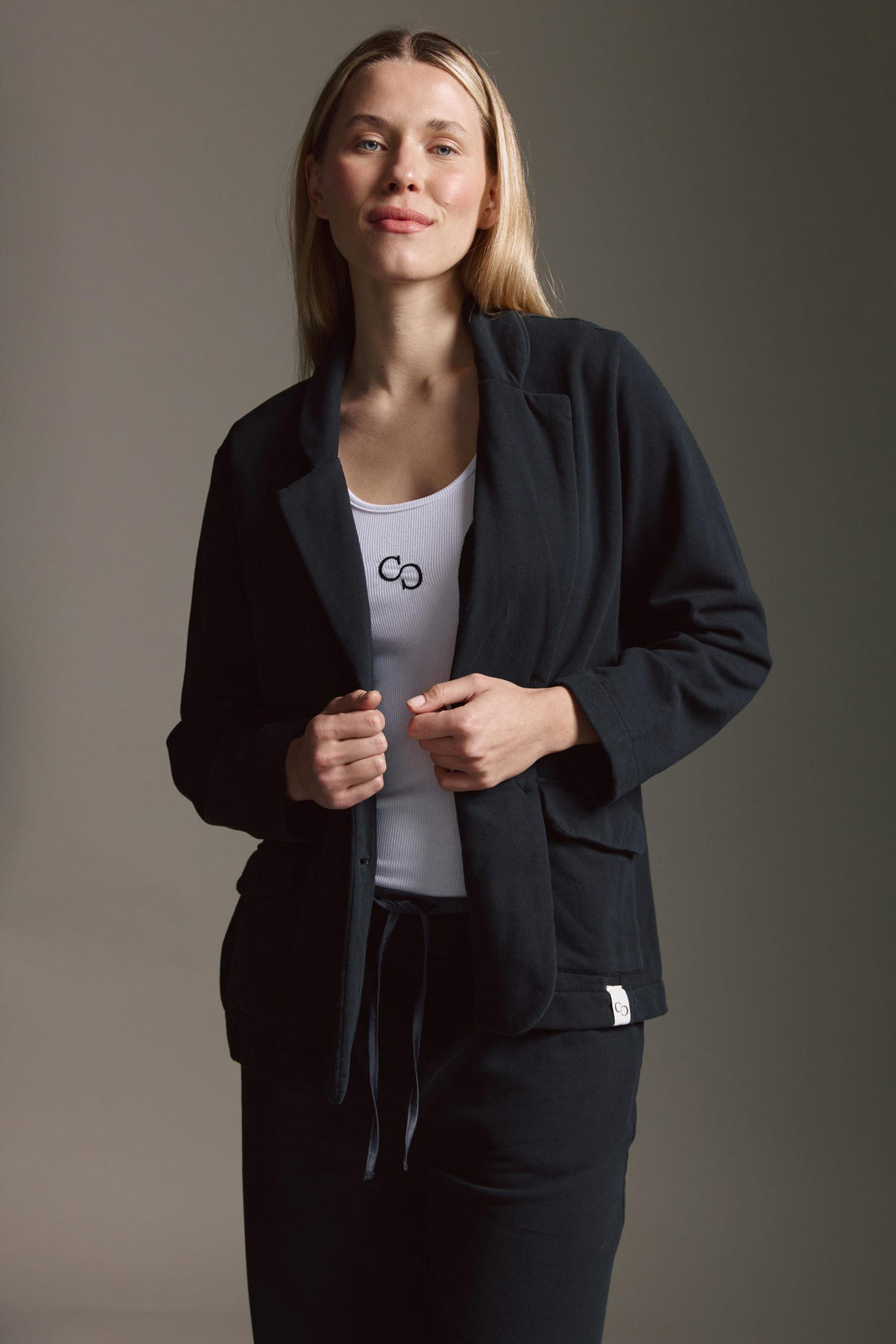 Gewaschener Oversized Sweatblazer