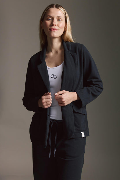 Gewaschener Oversized Sweatblazer