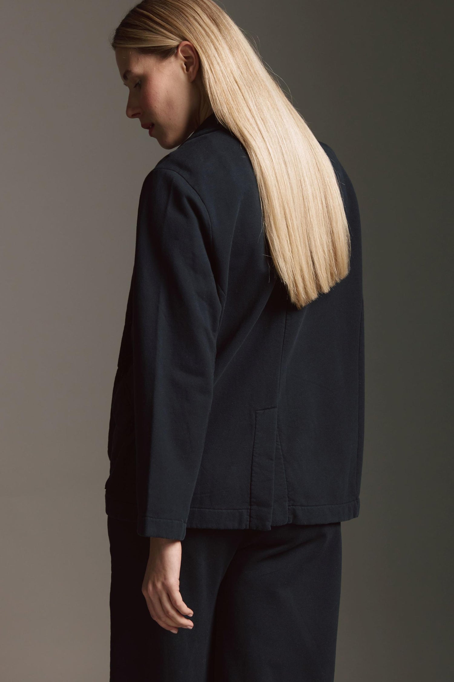 Gewaschener Oversized Sweatblazer