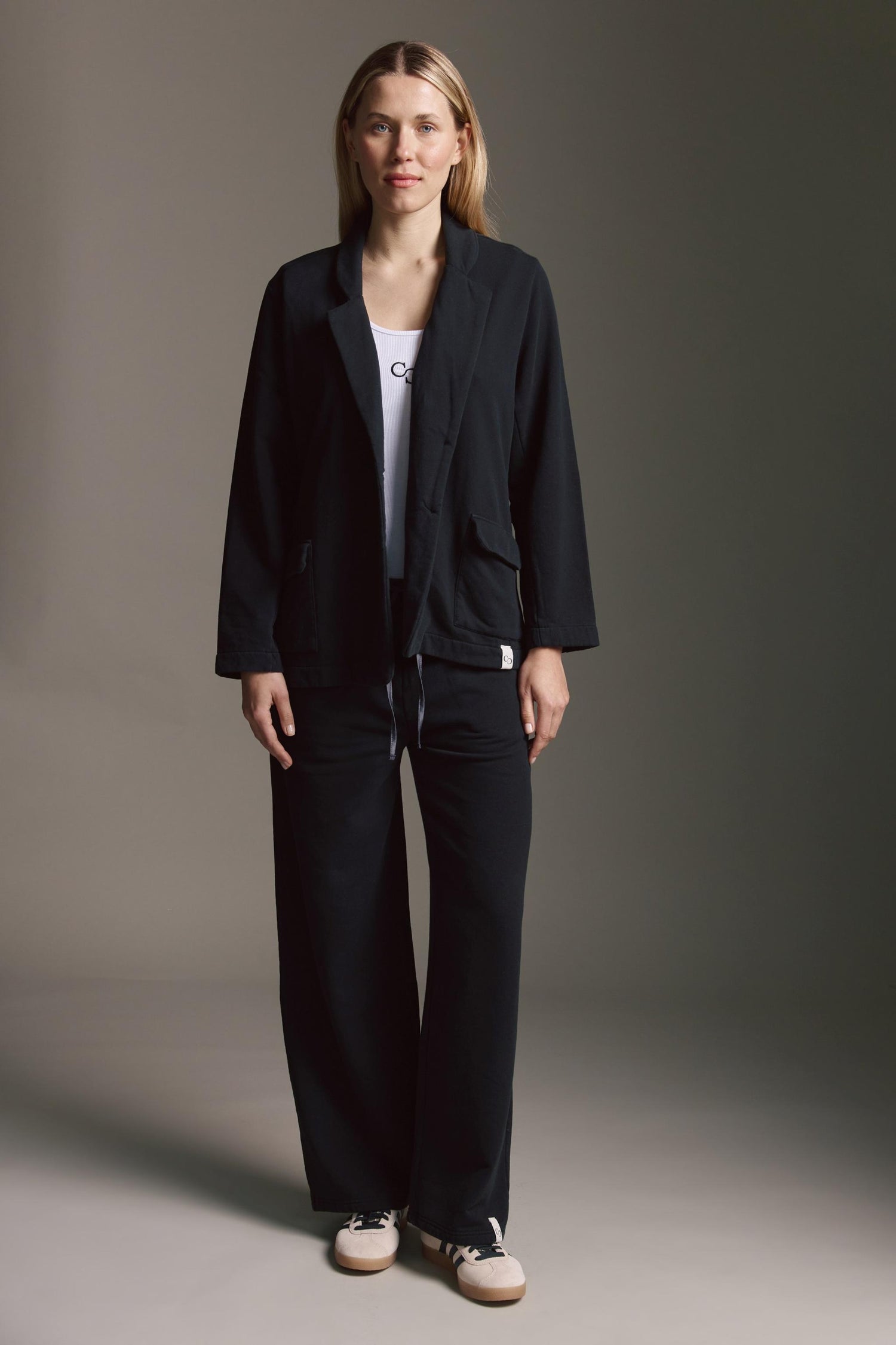 Gewaschener Oversized Sweatblazer
