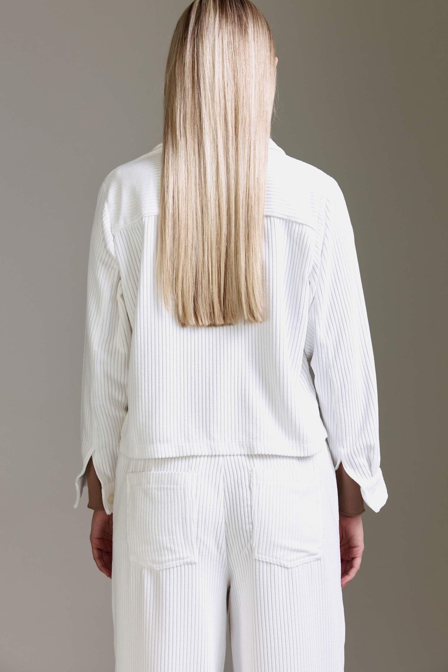 Cropped Cordjacke Mit Brusttasche