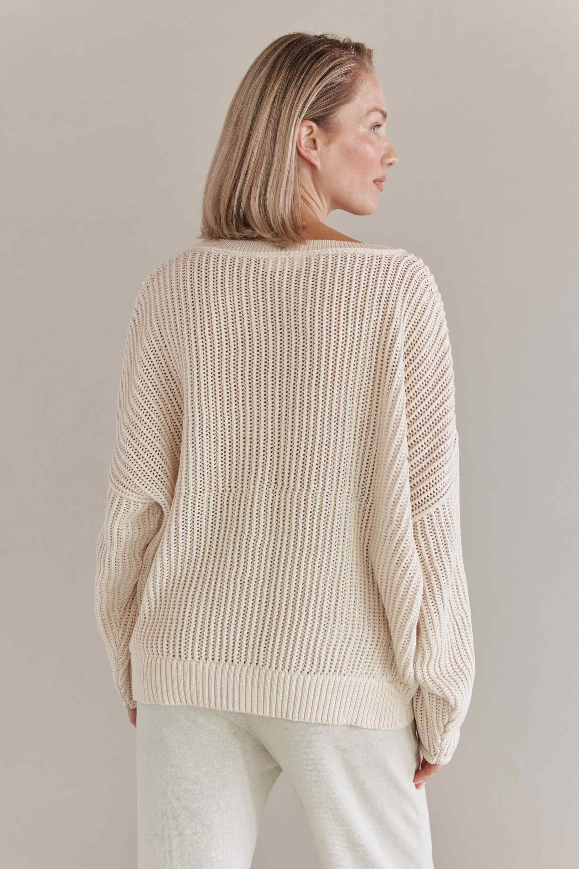 Offener Strickpullover