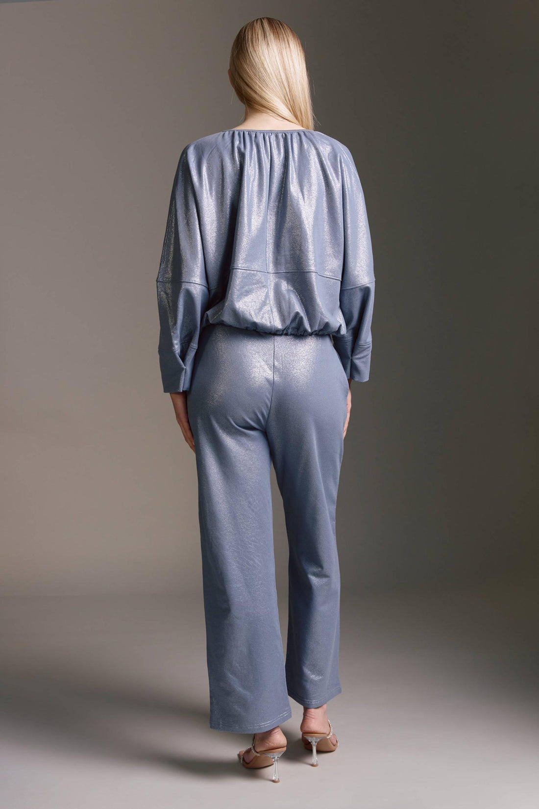 Sweathose Mit Elastischem Bund, Geradem Bein Und Glitterprint
