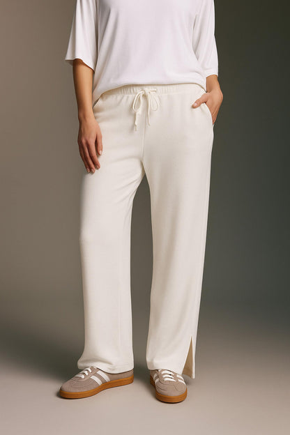 Cozy Hose Mit Elastischem Bund Und Schlitz Am Beinsaum