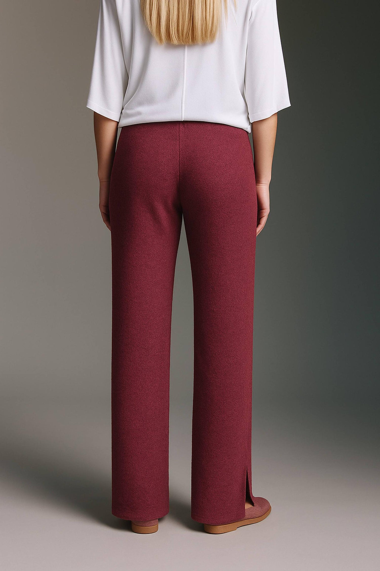Cozy Hose Mit Elastischem Bund Und Schlitz Am Beinsaum