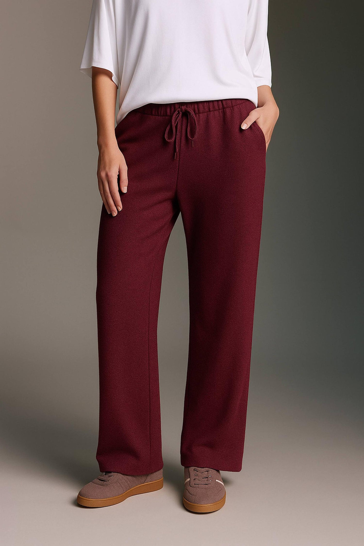 Cozy Hose Mit Elastischem Bund Und Schlitz Am Beinsaum