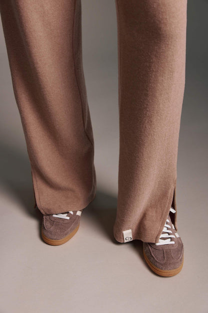 Cozy Hose Mit Elastischem Bund Und Schlitz Am Beinsaum