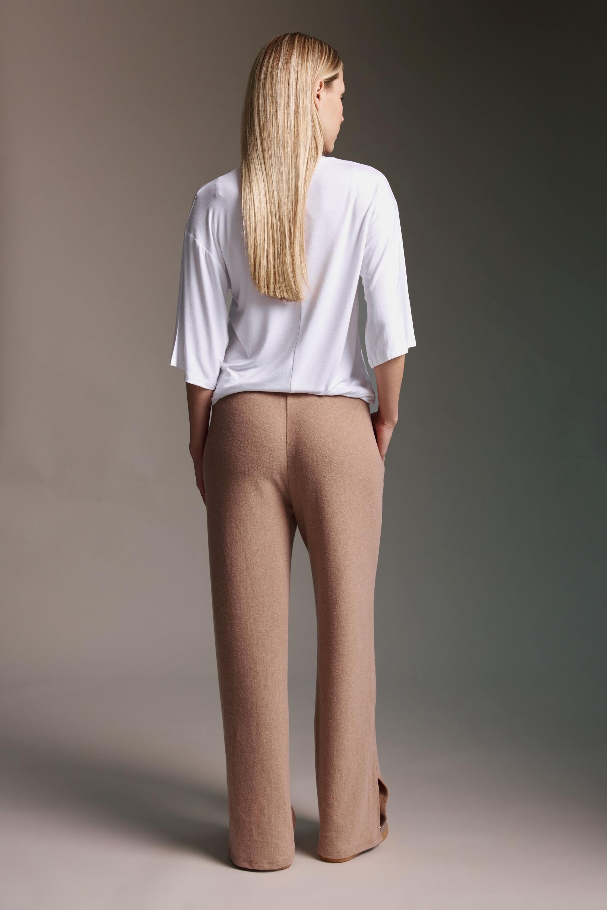 Cozy Hose Mit Elastischem Bund Und Schlitz Am Beinsaum