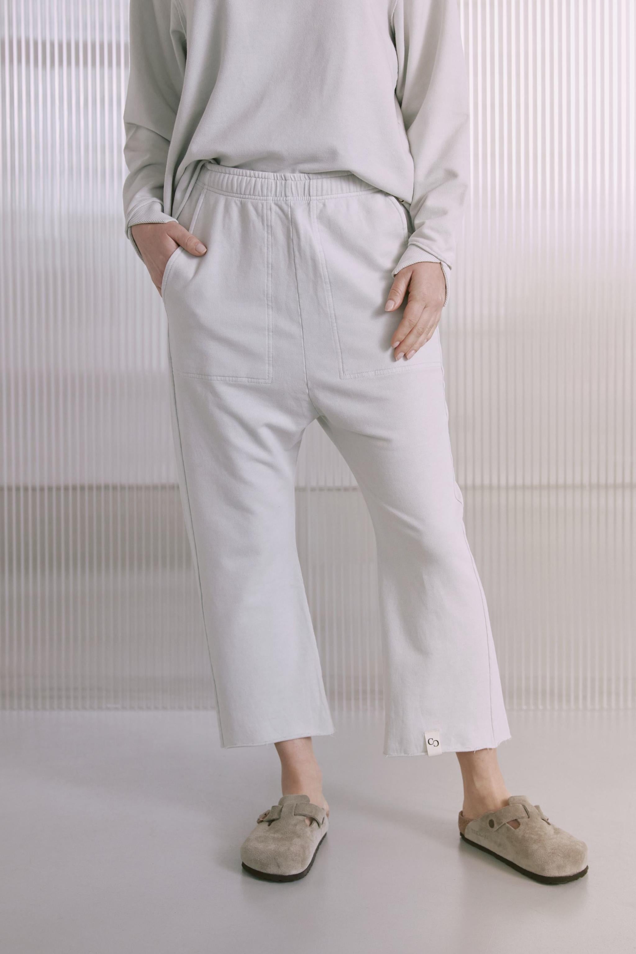 Acid Washed Sweatpants Mit Tiefem Schritt