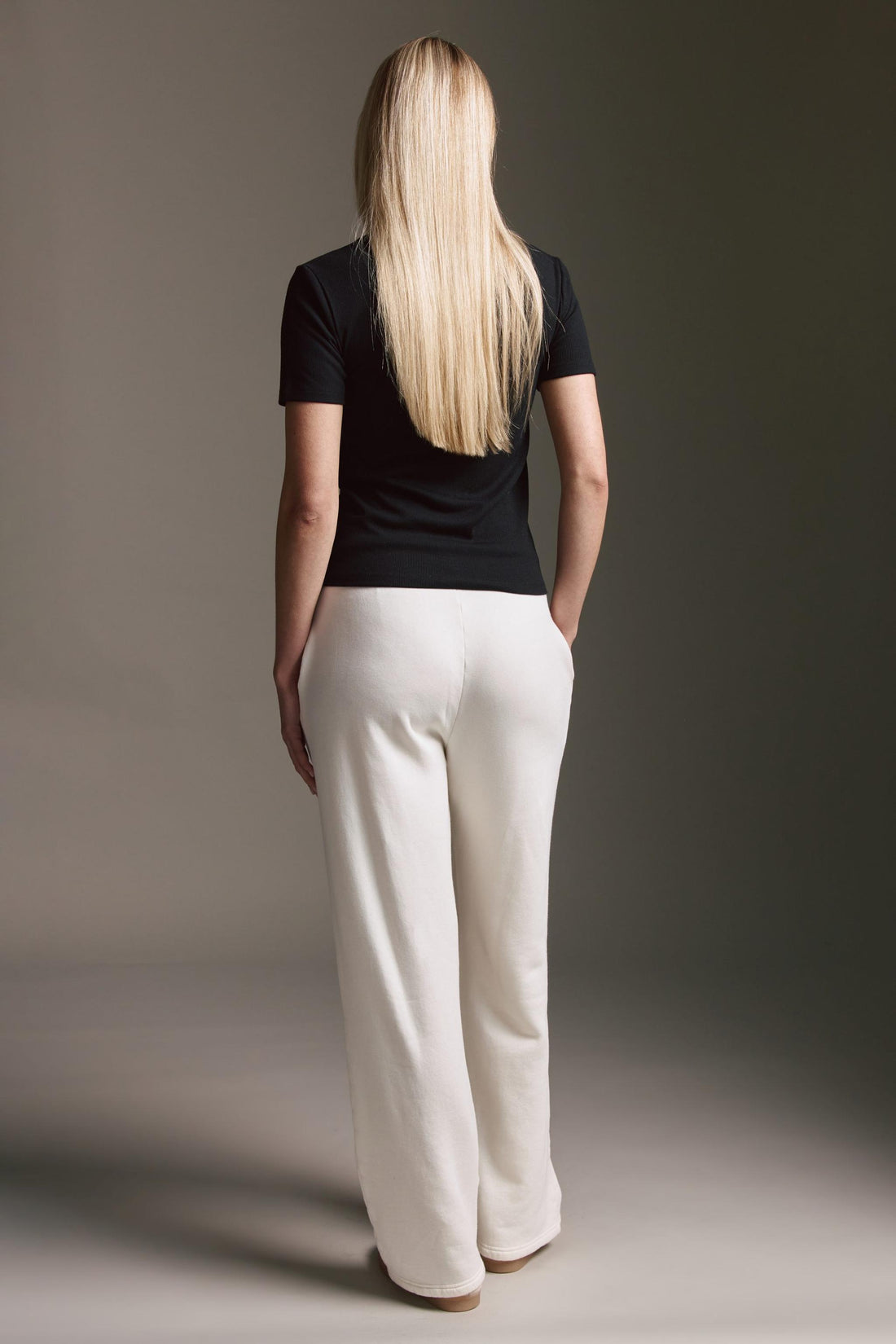 Softe Hose Mit Rollkanten-Detail Und Geradem Bein