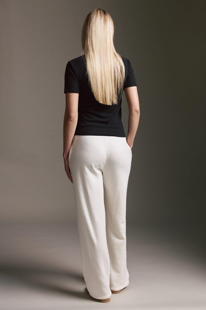 Softe Hose Mit Rollkanten-Detail Und Geradem Bein