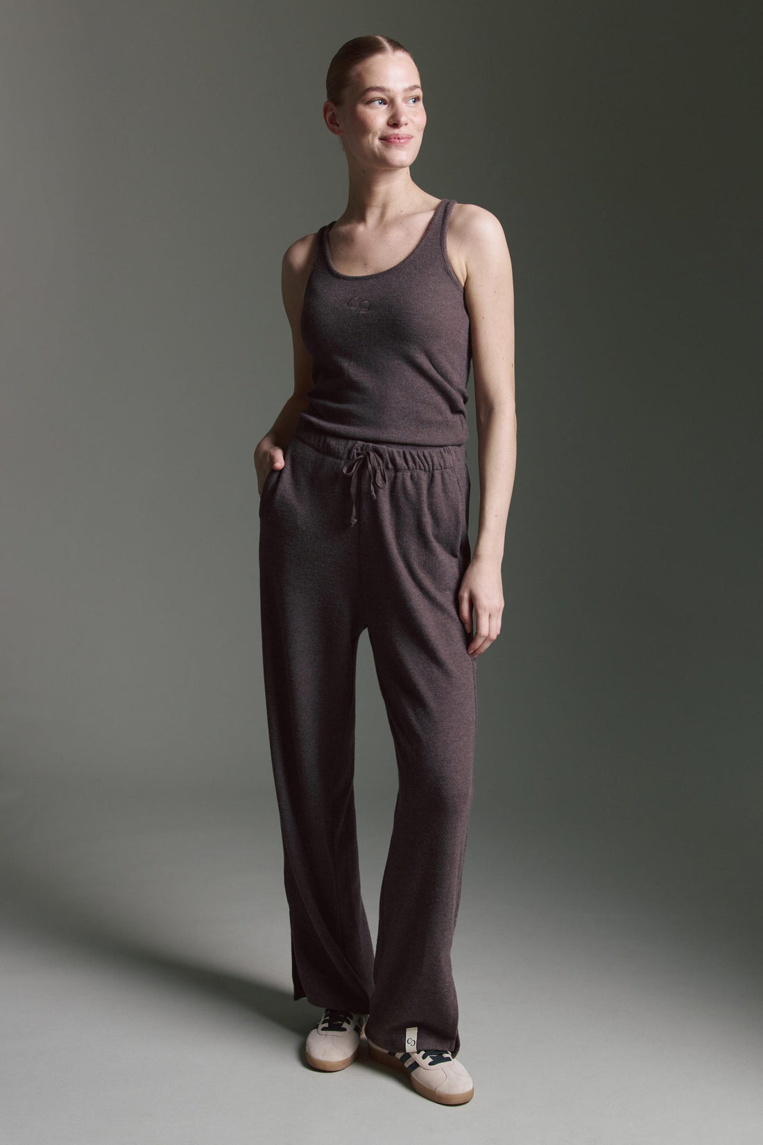 Cozy Hose Mit Elastischem Bund Und Schlitz Am Beinsaum