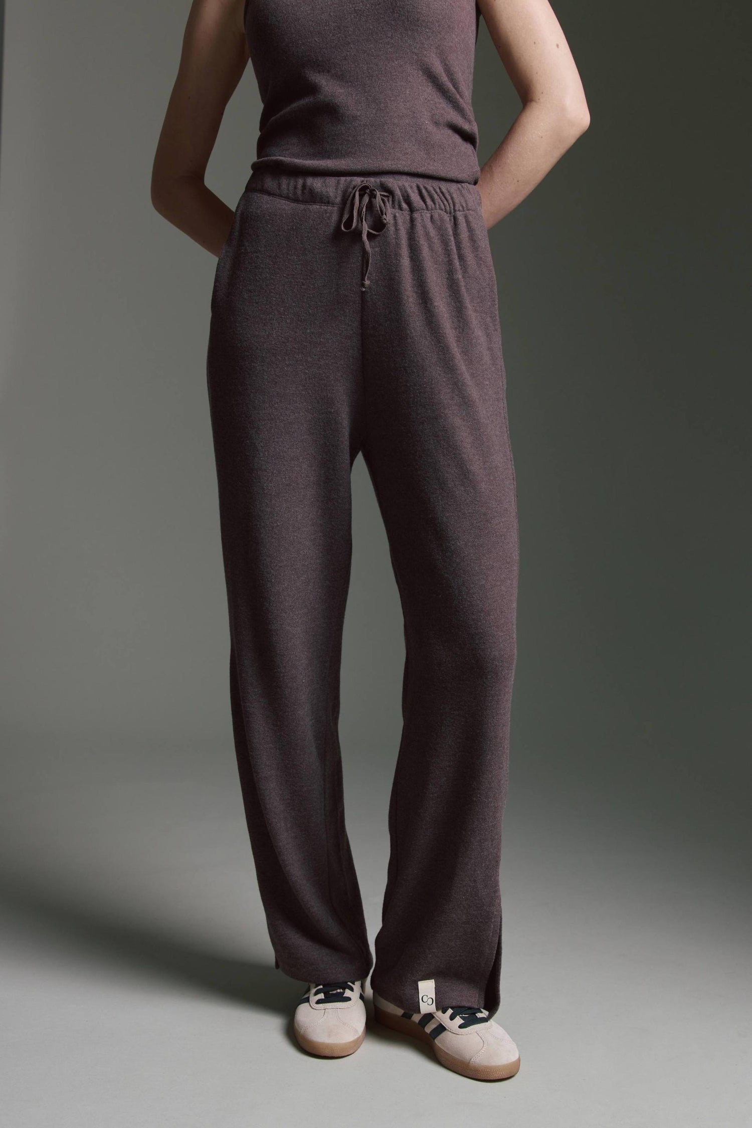 Cozy Hose Mit Elastischem Bund Und Schlitz Am Beinsaum
