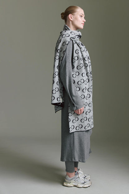 Intarsia Schal Mit Logo Aop