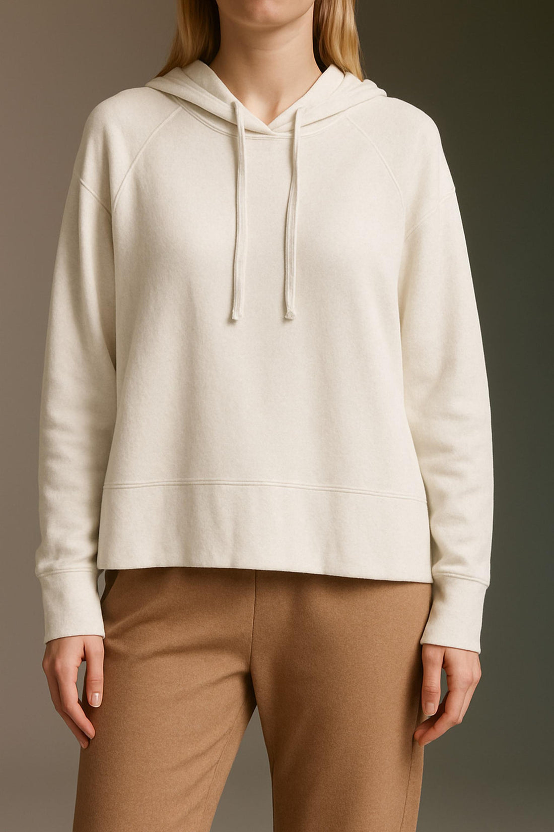 Cozy Cropped Langarmshirt Mit Seitenschlitz Und Kapuze