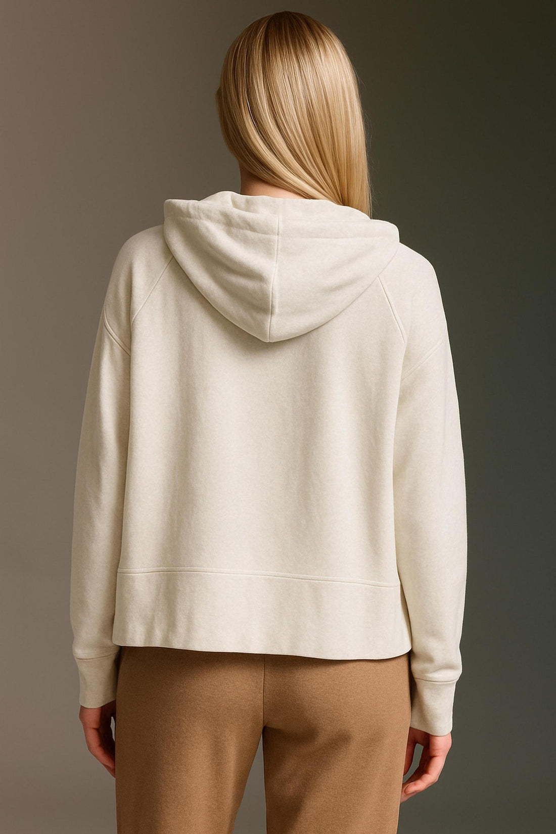 Cozy Cropped Langarmshirt Mit Seitenschlitz Und Kapuze