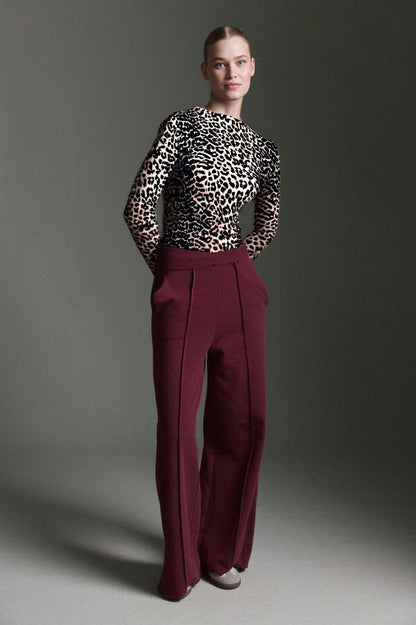 Softes Langarmshirt Mit Rundhals, Pattern Mix Und Daumenloch