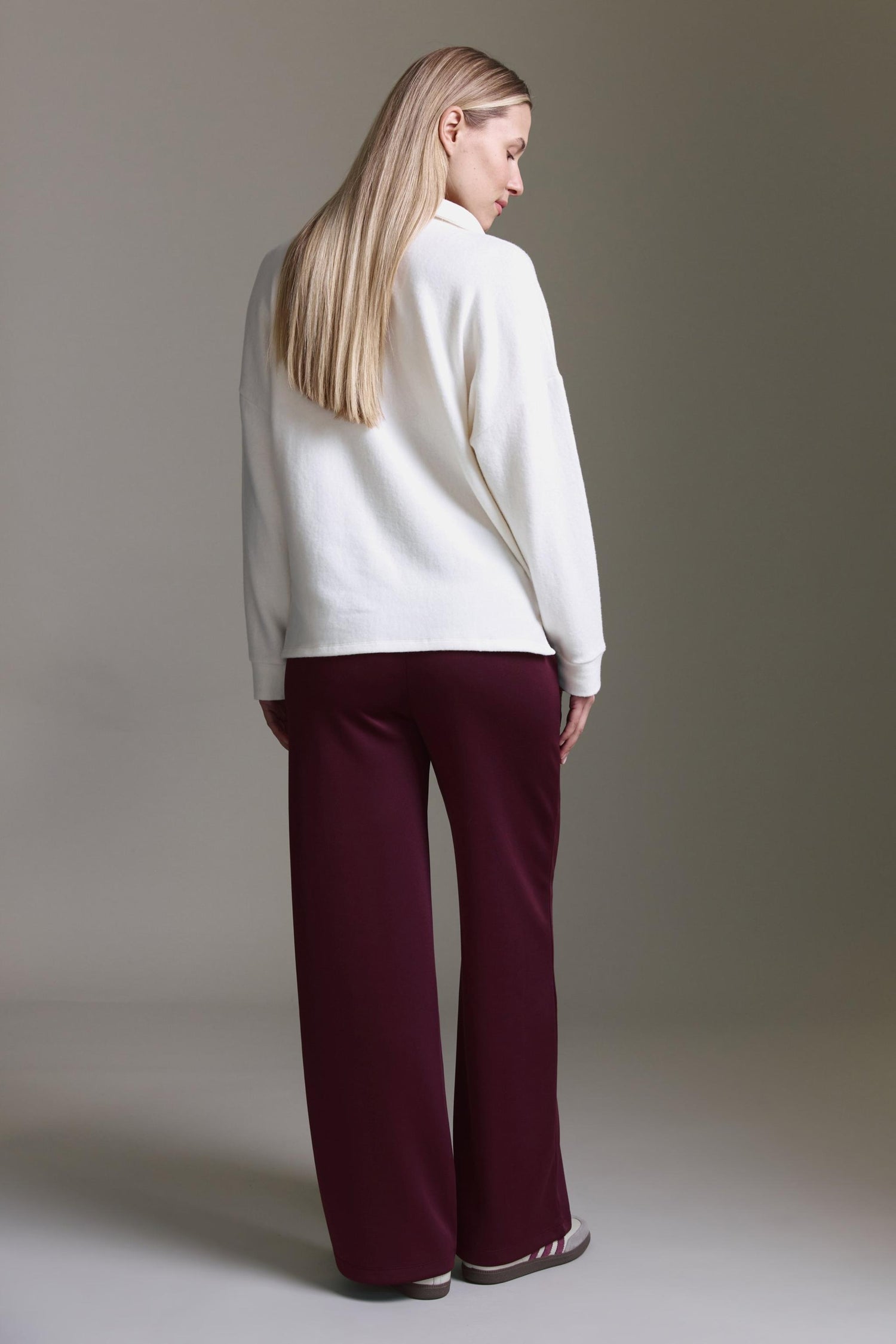 Cozy Langarmshirt Mit Polokragen