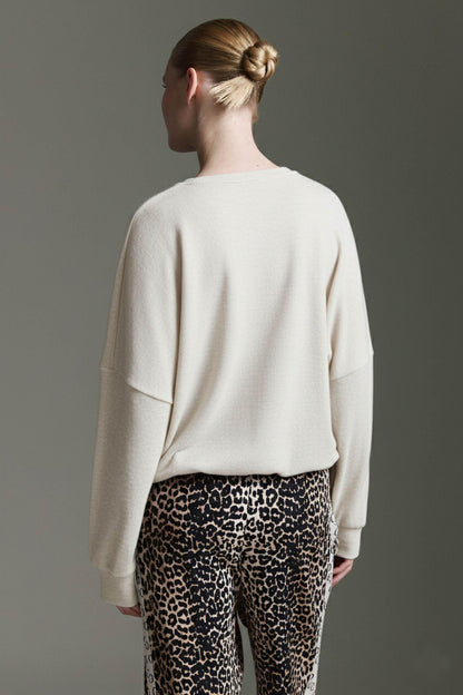 Cozy Langarmshirt Mit Ballonärmeln Und Tunnelzug Am Saum