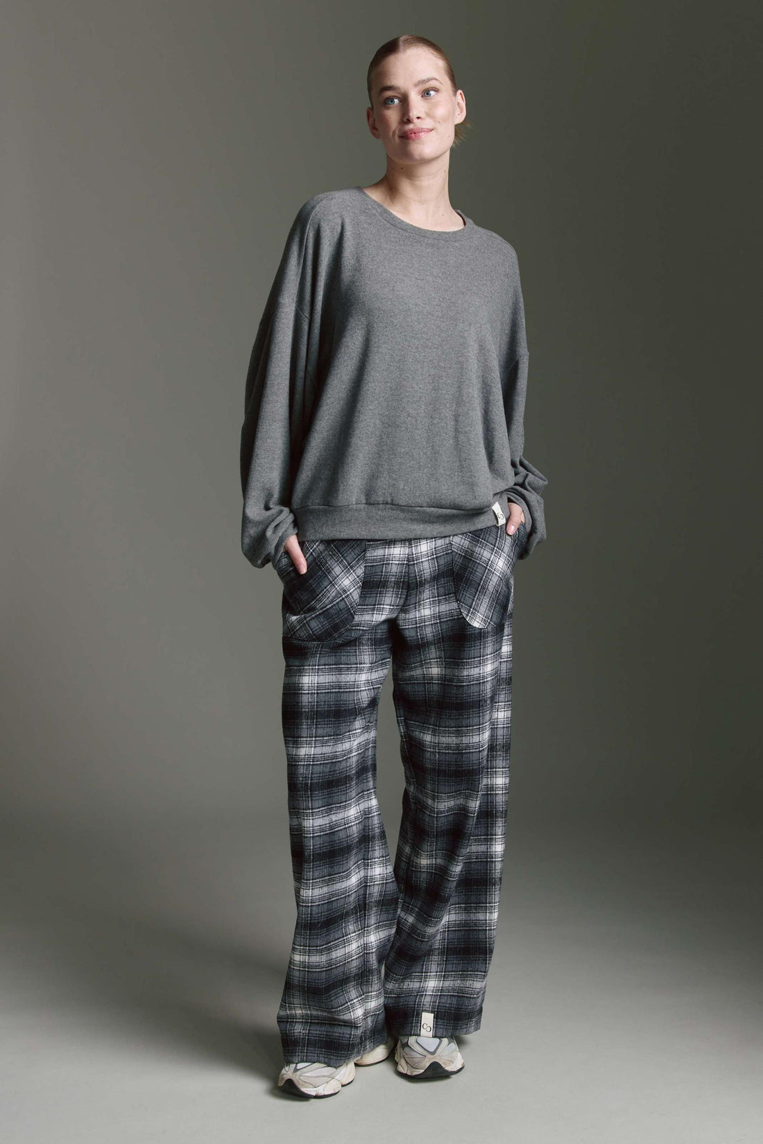 Cozy Langarmshirt Mit Rundhals Und Gerafftem Detail