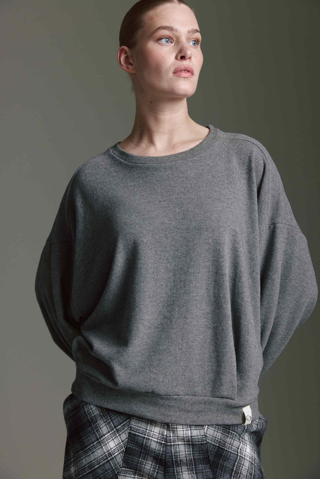 Cozy Langarmshirt Mit Rundhals Und Gerafftem Detail