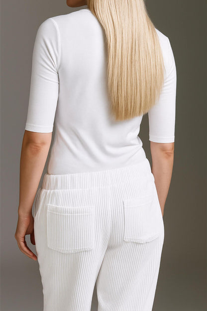 Super Softes 3/4 Arm Shirt Mit Rundhals