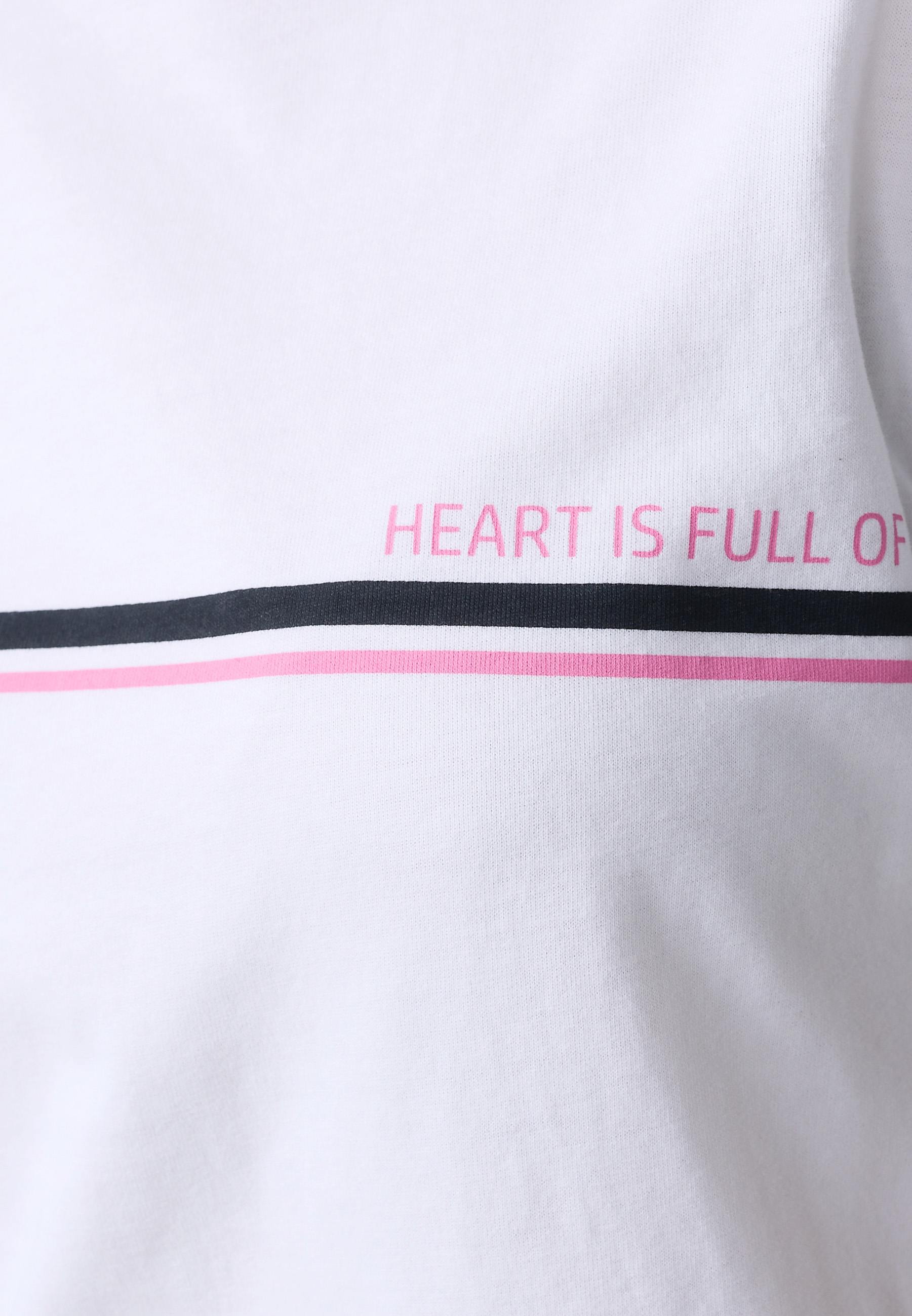 Soft T-Shirt Mit Heart Is Full Of Druck