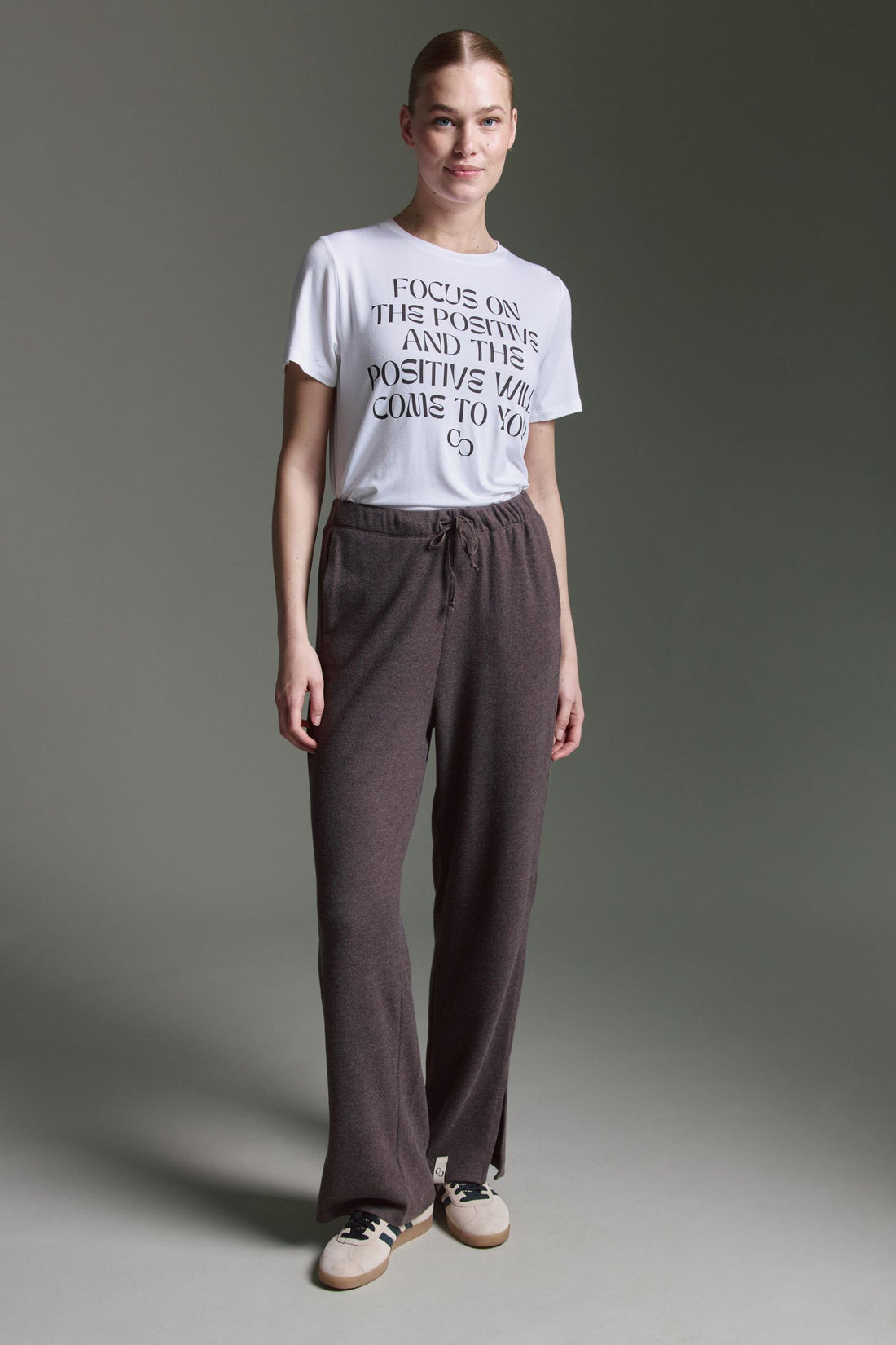 Softes T-Shirt Mit Rundhals Und Druck