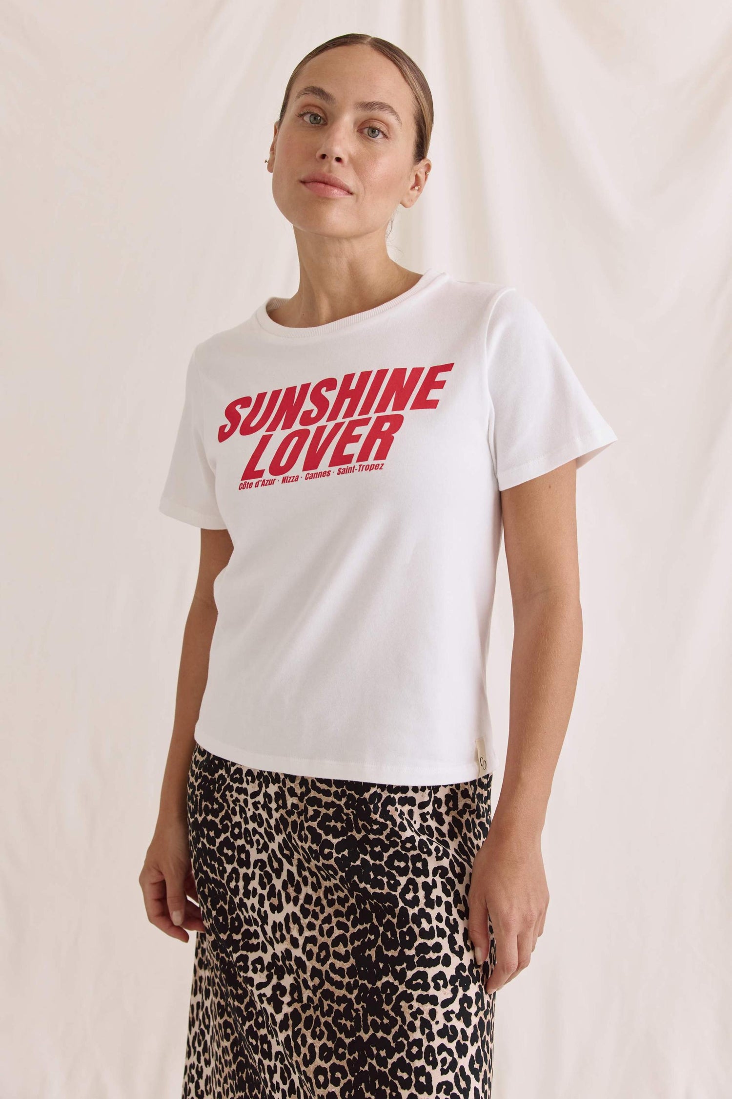 Softes Regular Fit T-Shirt Rundhals Und Sunshine Lover Druck