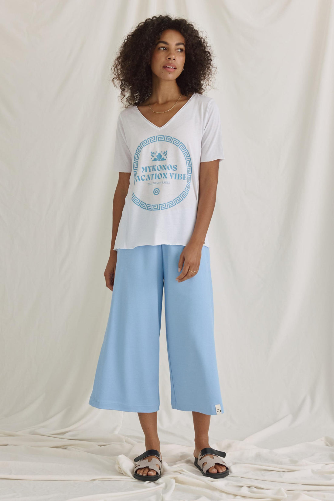 Weiches T-Shirt Mit Mykonos Druck