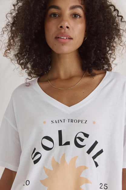 Weiches T-Shirt Mit Soleil Druck