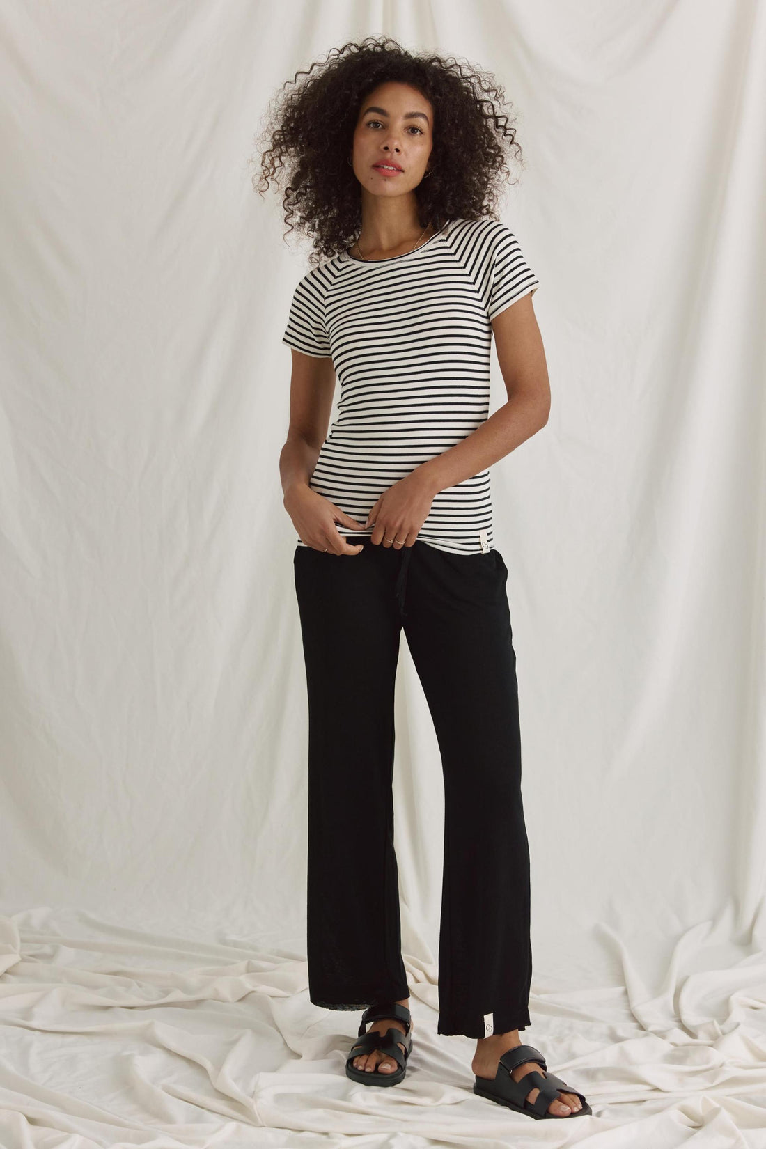 Ringel T-Shirt Mit Rundhals Und Raglan