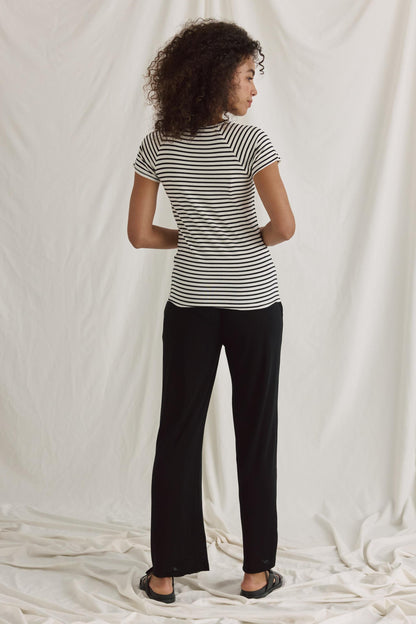 Ringel T-Shirt Mit Rundhals Und Raglan